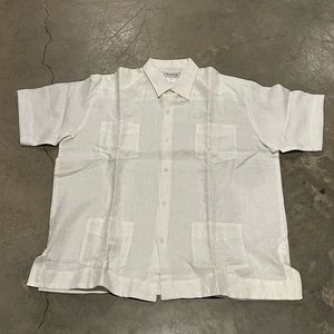 J. Edwards Guayabera Linen Shirt size XL NEW